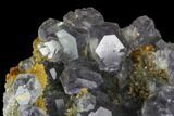 Purple Fluorite Crystals with Quartz - China #98764-1